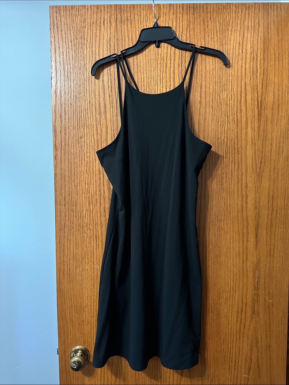 Banana Republic Black Mini Slip Dress with Thin Straps